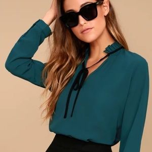 Small Teal Lulu’s Blouse